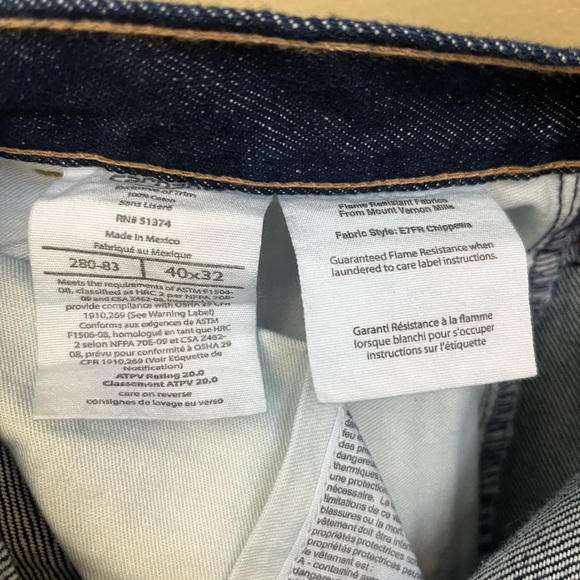 NWT Carhartt Flame-Resistant Rugged Straight Fit 4 Pocket Jean Size 40 x 32 - Picture 8 of 10